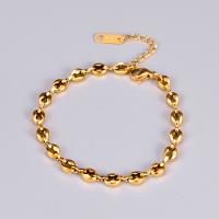 Stainless Steel Chain Bracelets, 316L Stainless Steel, with 6cm extender chain, gold color plated, for woman, golden Approx 14 cm 