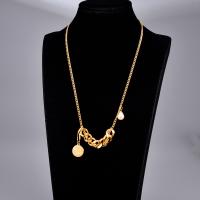 Stainless Steel Jewelry Necklace, 316L Stainless Steel, with Plastic Pearl, with 6cm extender chain, gold color plated, round link chain & for woman, golden Approx 40 cm 