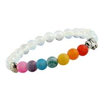 Gemstone Bracelets, Natural Stone, with Zinc Alloy, Round, for woman, mixed colors, 13mm,8mm,8mm cm 