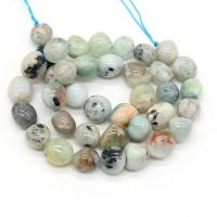 Perles aigue-marine, Irrégulière, naturel, DIY, multicolore, 10-12mm cm, Vendu par brin