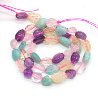 Gemischte Farbe Quarz Perlen, Natürlicher Quarz, Unregelmäßige, natürlich, DIY, farbenfroh, 6-8mm, Länge:38 cm, verkauft von Strang