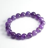Amethyst Bracelet, Round, Unisex purple 