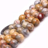 Natürliche verrückte Achat Perlen, Verrückter Achat, rund, poliert, DIY, gemischte Farben, Länge:38 cm, verkauft von Strang