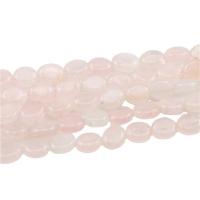 Natural Rose Quartz Beads, Flat Oval, polished, DIY, pink cm 