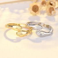 Brass Cuff Finger Ring, Hand, plated, fashion jewelry & for woman nickel, lead & cadmium free 