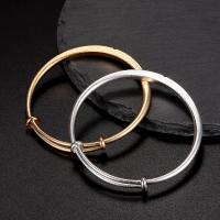 Brass Bangle, plated, Adjustable & fashion jewelry & for woman nickel, lead & cadmium free, 60mm 