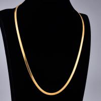 Stainless Steel Chain Necklace, 316L Stainless Steel, plated, herringbone chain & for woman Approx 46 cm 