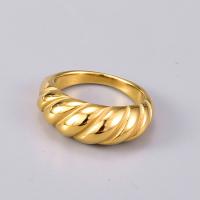 Stainless Steel Finger Ring, 316L Stainless Steel, gold color plated & for woman, golden 