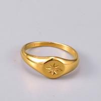 Stainless Steel Finger Ring, 316L Stainless Steel, gold color plated & for woman, golden 