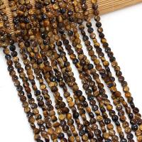 Tiger Eye Beads, Flat Round, DIY & faceted, mixed colors, 6mm cm 