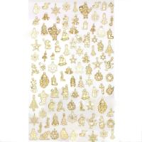 Zinc Alloy Christmas Pendants, KC gold color plated, Christmas Design & mixed, 13-33mm 