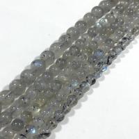 Mondstein Perlen, rund, poliert, DIY, grau, Länge:38 cm, verkauft von Strang