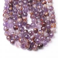 Phantom Quartz Beads, Purple Phantom Quartz, Round, handmade, DIY & faceted, purple cm 