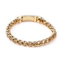 Stainless Steel Bracelet, plated, rope chain & for man 