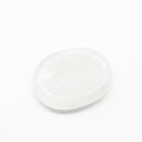 Klarer Quarz Thumb Worry Stone, poliert, Massage, weiß, 45x35x8mm, verkauft von PC