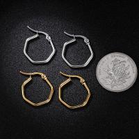 Titanium Steel Hoop Earring, plated, fashion jewelry & for woman 2mm, Inner Approx 2mm 