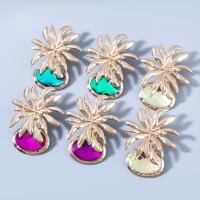 Zinc Alloy Drop Earring, with Acrylic, fashion jewelry & for woman 