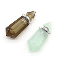 Piedra natural Colgante de botella de perfume, Bricolaje, más colores para la opción, 15x40mm, Vendido por UD