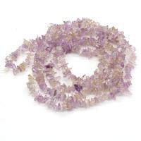 Chips de pierres précieuses , quartz rutile, avec améthyste, DIY, violet clair, 3x5- cm, Vendu par brin