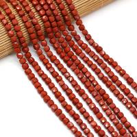 Rote Jaspis Perle, Roter Jaspis, Würfel, DIY & facettierte, rot, 5x5mm, Länge:38 cm, verkauft von Strang
