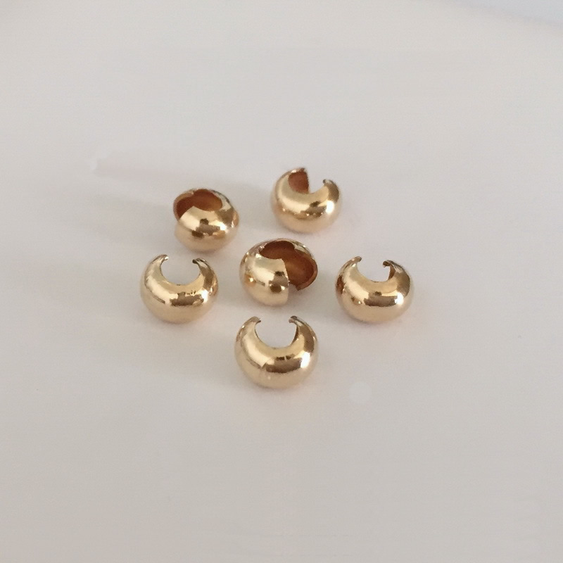 Gold Filled Crimp Bead Cover, 14K gold-filled & different size for choice, Sold By PC