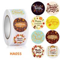 Decorative Stickers, Adhesive Sticker, with Copper Printing Paper, Round, Halloween Design & sticky 25mm 