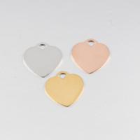 pendentifs de cœur en inox , acier inoxydable, coeur, poli, DIY, plus de couleurs à choisir Vendu par PC