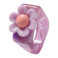 Смола палец кольцо, канифоль, Форма цветка, ювелирные изделия моды & разные стили для выбора & Женский, Много цветов для выбора, 32mm, продается PC