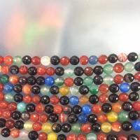 Natürliche Regenbogen Achat Perlen, rund, DIY & facettierte, farbenfroh, Länge:38 cm, verkauft von Strang