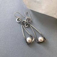 Plastic Pearl Zinc Alloy Earring, with Plastic Pearl, plated, fashion jewelry & for woman 