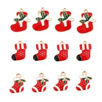 Zinc Alloy Christmas Pendants, Christmas Sock, DIY & enamel 