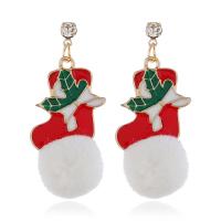 Boucles d'oreilles de Noël, alliage de zinc, pour femme & émail, plus de couleurs à choisir Vendu par paire