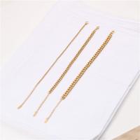 Fashion Jewelry Anklet, Titanium Steel, with 1.96 inch extender chain, gold color plated & for woman Approx 7.87 Inch 