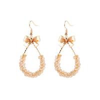 Crystal Jewelry Earring, Zinc Alloy, with Crystal, gold color plated, for woman 