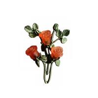 Resin Zinc Alloy Earring, with Resin, Flower, stoving varnish & for woman 