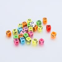 Acrylic Alphabet Beads, Alphabet Letter, DIY, mixed colors 