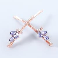Hair Slide, Zinc Alloy, 2 pieces & fashion jewelry & for woman & with rhinestone 