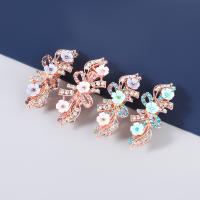 Hair Barrettes, Zinc Alloy, with Resin, fashion jewelry & for woman & with rhinestone 