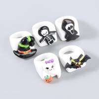 Anillo de dedo de resina, Joyería & Joyería de Halloween & diferentes estilos para la opción & para mujer, más colores para la opción, Vendido por UD