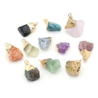Pendentifs quartz naturel, agate quartz de glace, avec Alliage, Irrégulière, DIY, plus de couleurs à choisir Vendu par PC