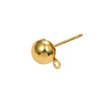 Brass Earring Drop Component, gold color plated, 8mm 