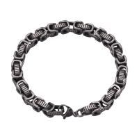 316 Stainless Steel Bracelet, plated, Unisex, silver color, 6mm Approx 22.5 cm 