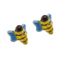 Tierische Porzellan Perlen, Biene, DIY, gemischte Farben, 18x18x8mm, 100PCs/Tasche, verkauft von Tasche