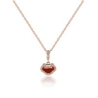 Cubic Zircon Micro Pave Brass Necklace, Longevity Lock, plated, micro pave cubic zirconia & for woman, silver color cm 