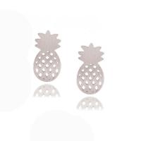 Zinc Alloy Stud Earring, Pineapple, plated, for woman 10mm 