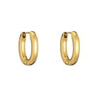 Brass Huggie Hoop Earring, plated, Unisex 