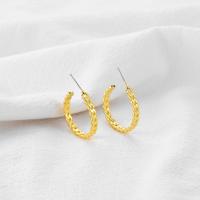Zinc Alloy Stud Earring, plated, for woman, golden 