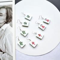 Acrylic Drop Earring, with Zinc Alloy, for woman 
