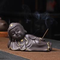 Buy Incense Holder and Burner in Bulk , Purple Clay, Buddha, plated, for home and office & durable 