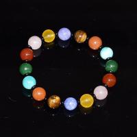 Gemstone Bracelets, Unisex, multi-colored, 10mm 